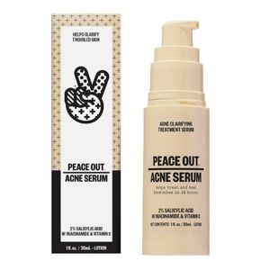 Peace Out Salicylic Acid Niacinamide Vitamin C Acne Daily Serum 1 oz